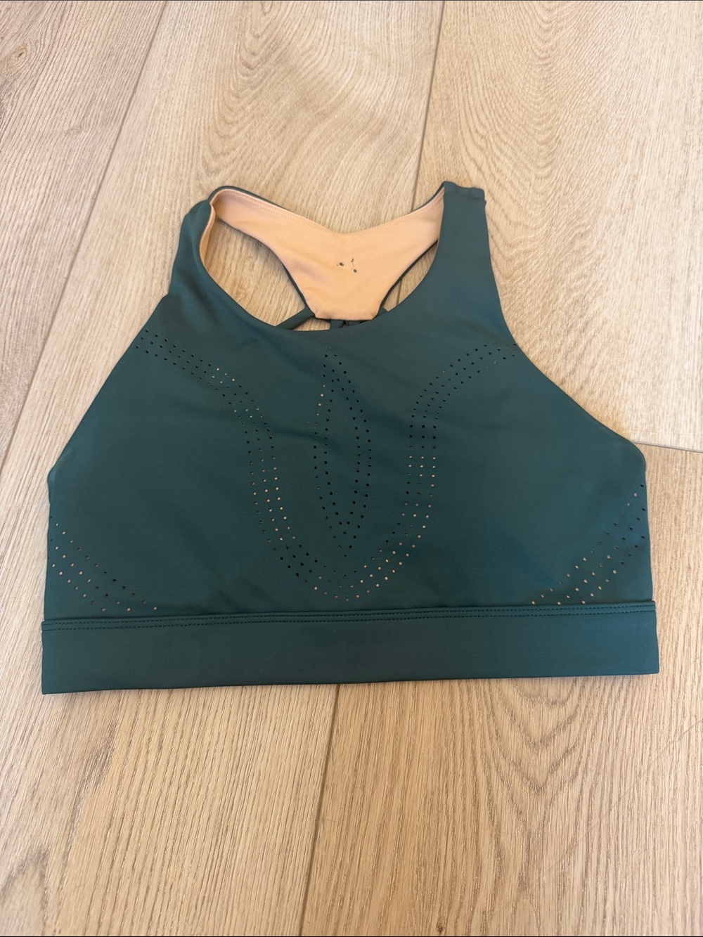 BuffBunny High-Neck Sports Bra in Deep Green